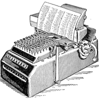 An old mechanical typewriter