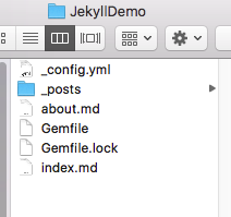 In Finder, we can see that bunch of new files—the files that will run your website!—have been installed