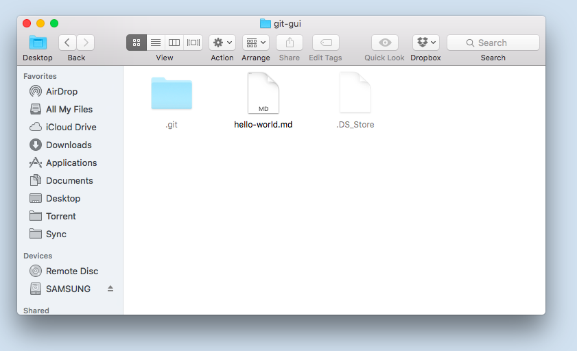 The folder being watched by GitHub desktop