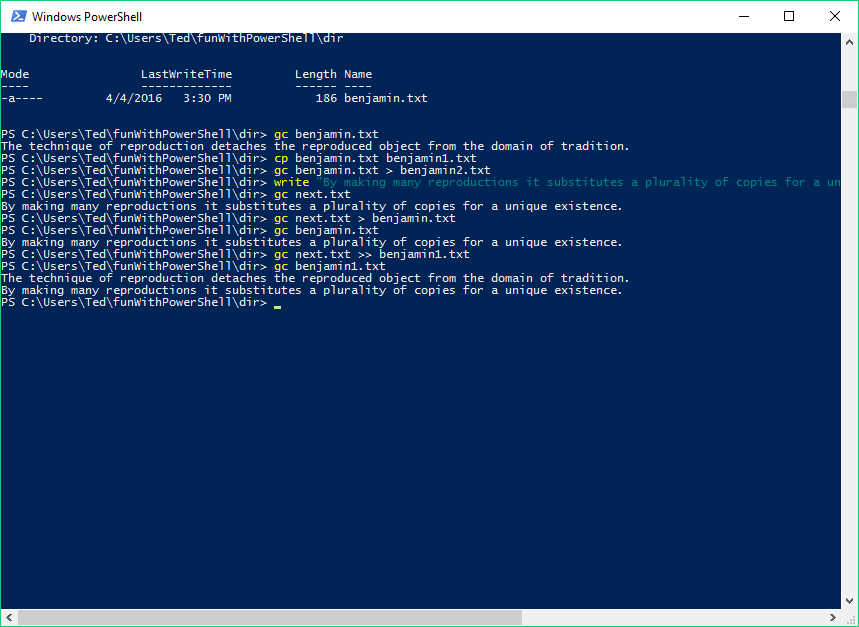 windows powershell commands