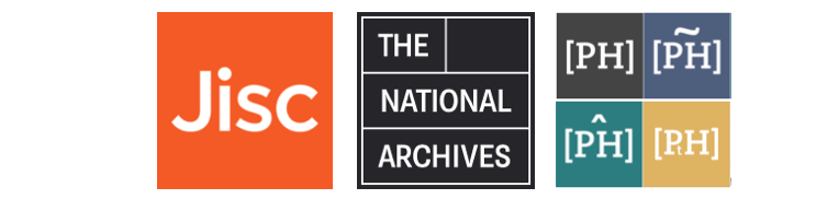 Logo images of JISC, the UK National Archives and Programming Historian