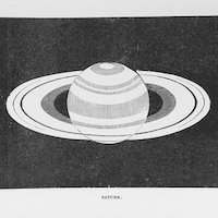 Drawing of the planet Saturn