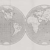 An image of a globe with a Mercator projection