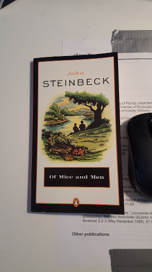 This cover of John Steinbeck's *Of Mice and Men* will work well as an Image Target.