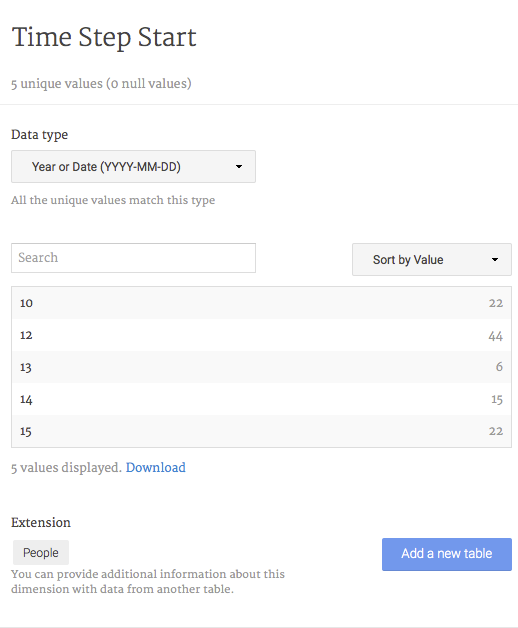 Figure 10: Changing the data type to 'Year or Date'