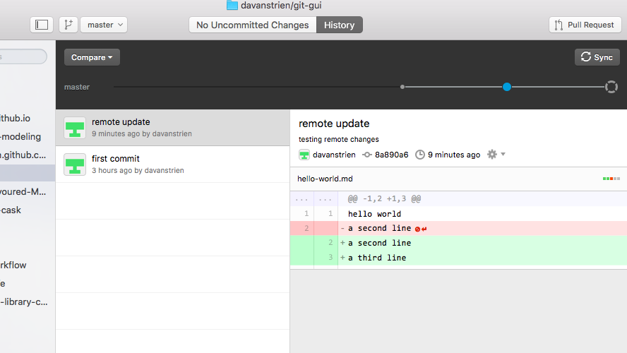 github desktop stash changes