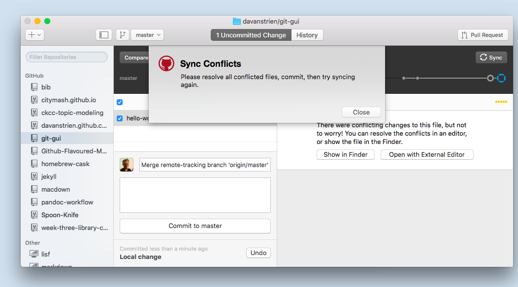 github for mac with dropbox