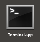 Figura 2. El programa Terminal.app en OS X