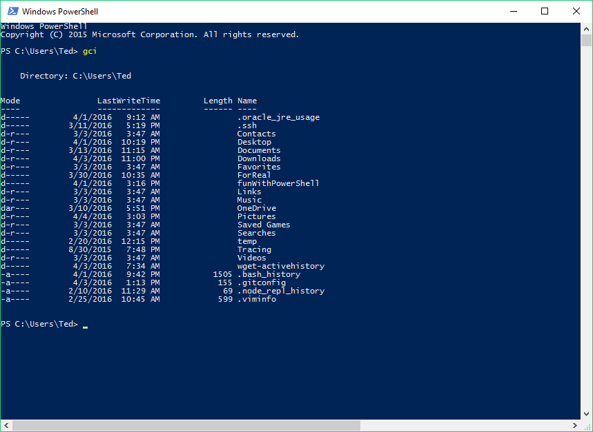 using windows powershell