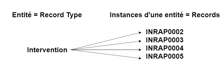 Fig. 6. Modélisation des instances d'une entité.