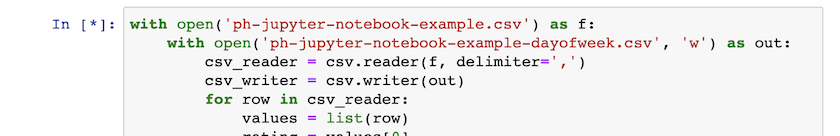 Imagem com captura de tela sobre a execução de código no Jupyter Notebook