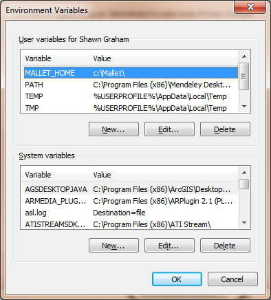 Figure 3: Environment Variable